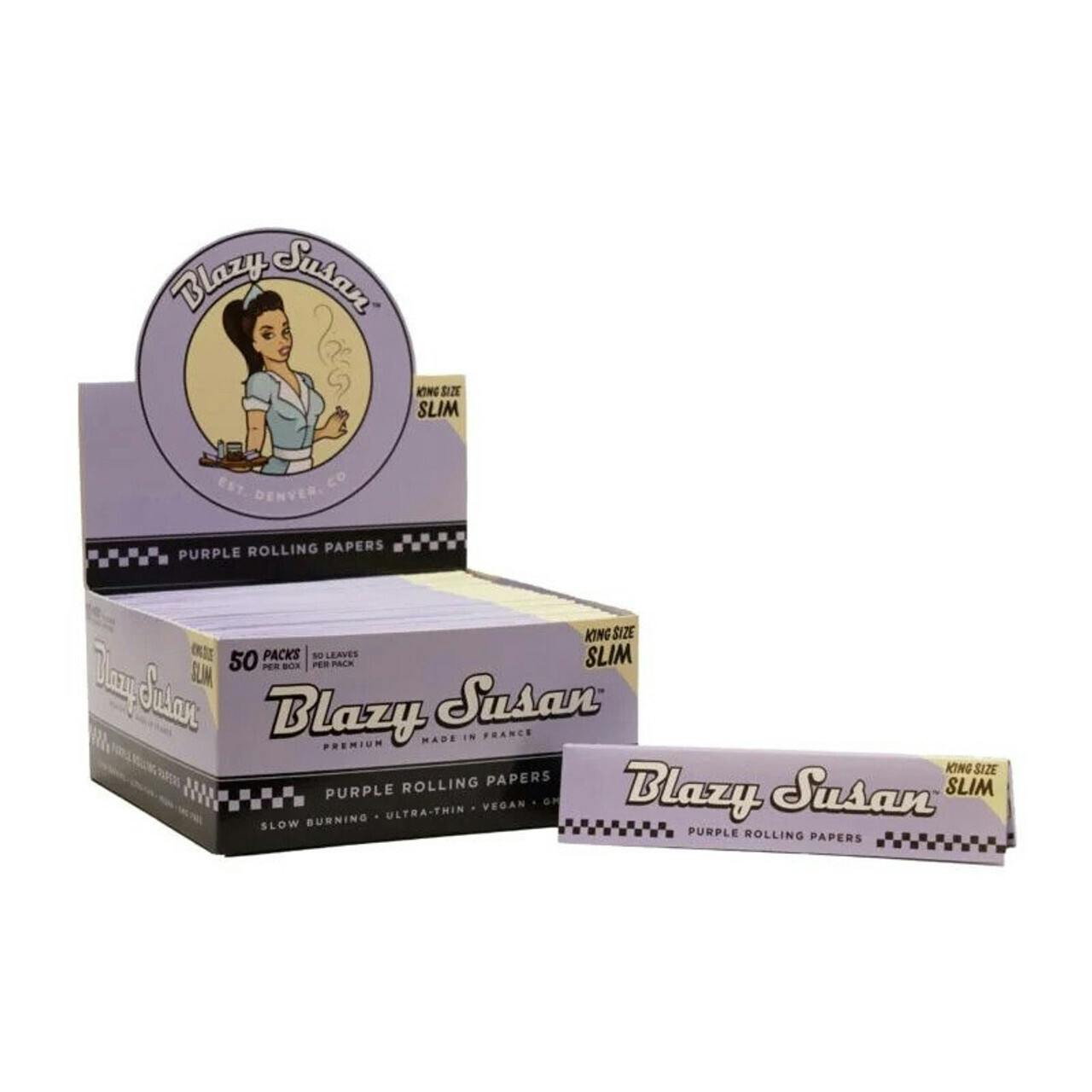 Blazy Susan - King Size Rolling Papers - Purple