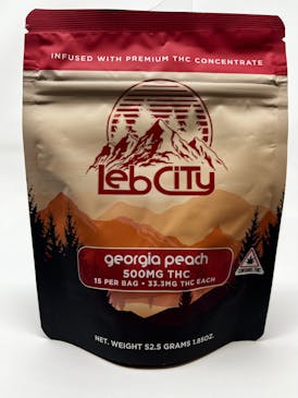 Leb City Georgia Peach 500mg Gummies