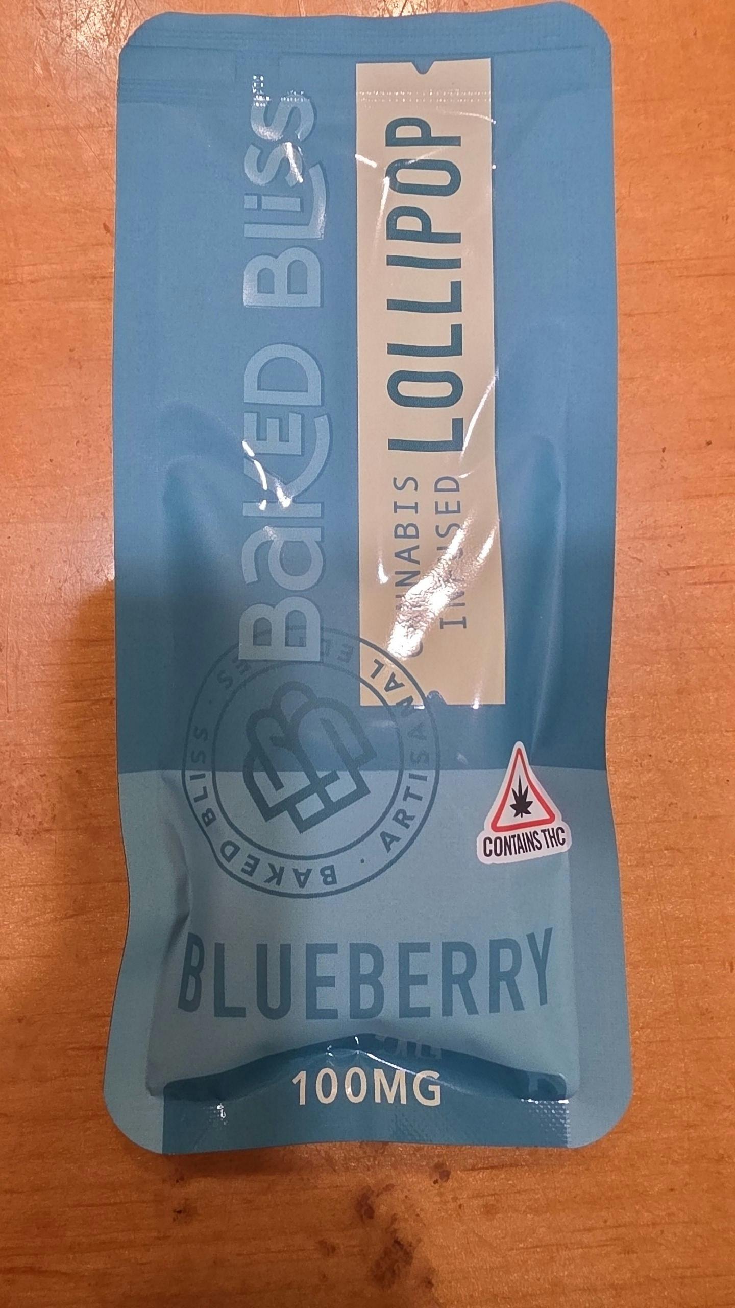 BlueBerry 100 Mg Baked Bliss Lolipop at Amber Horizons