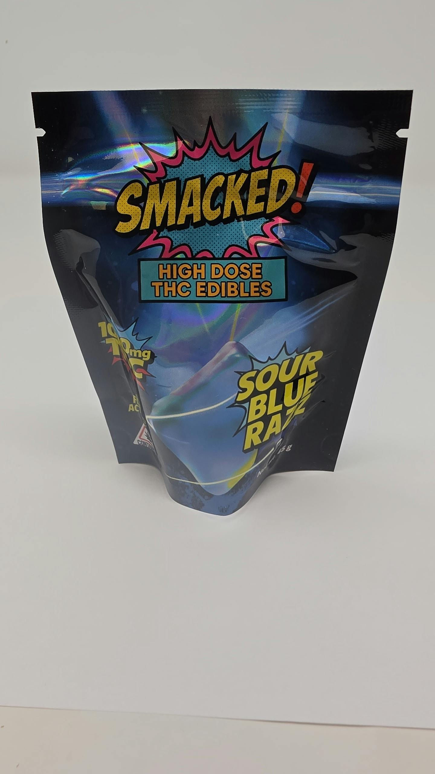 Smacked Sour Blue Razz 500mg Gummies
