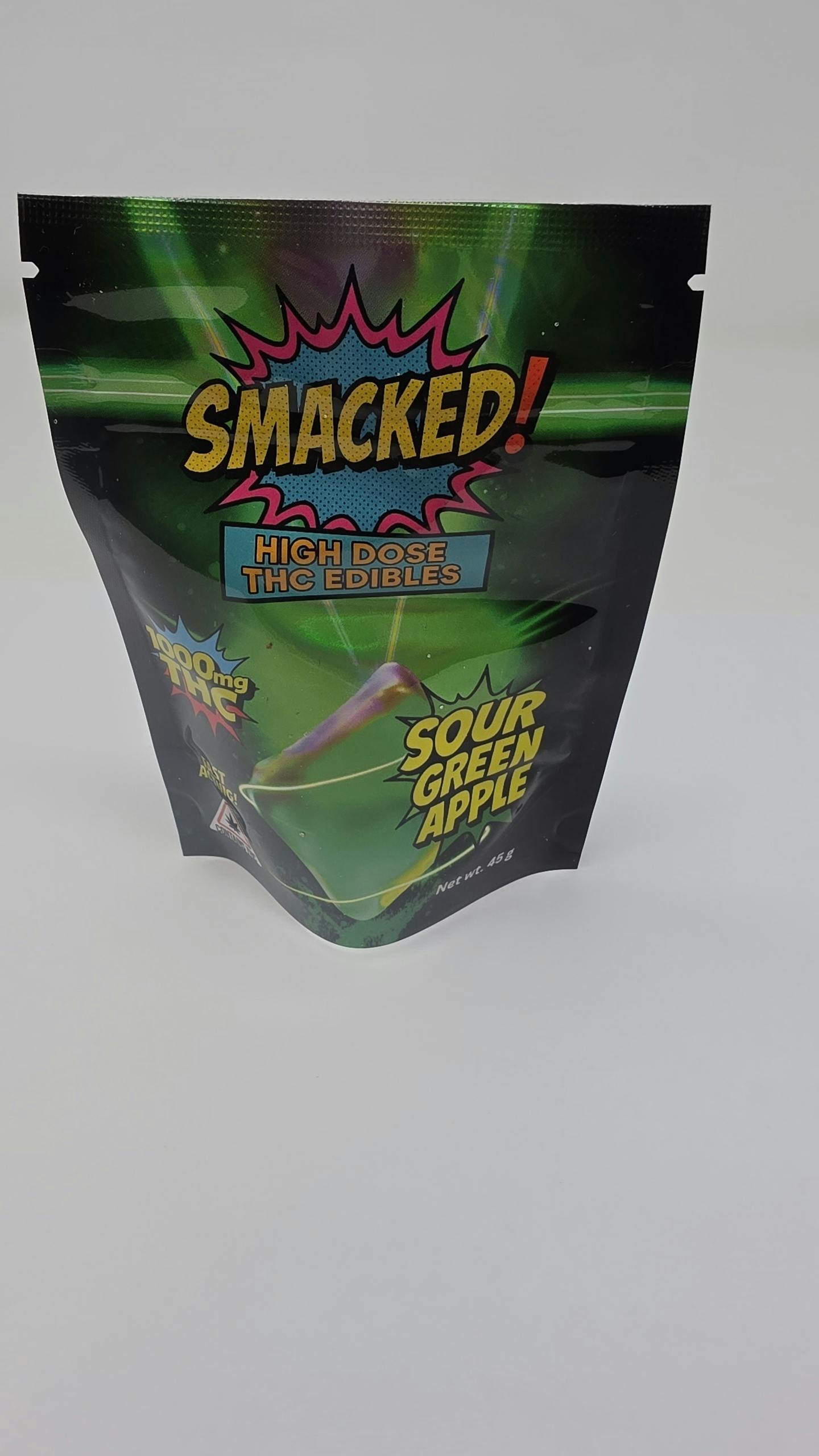 Smacked Sour Green Apple 1000mg Gummies