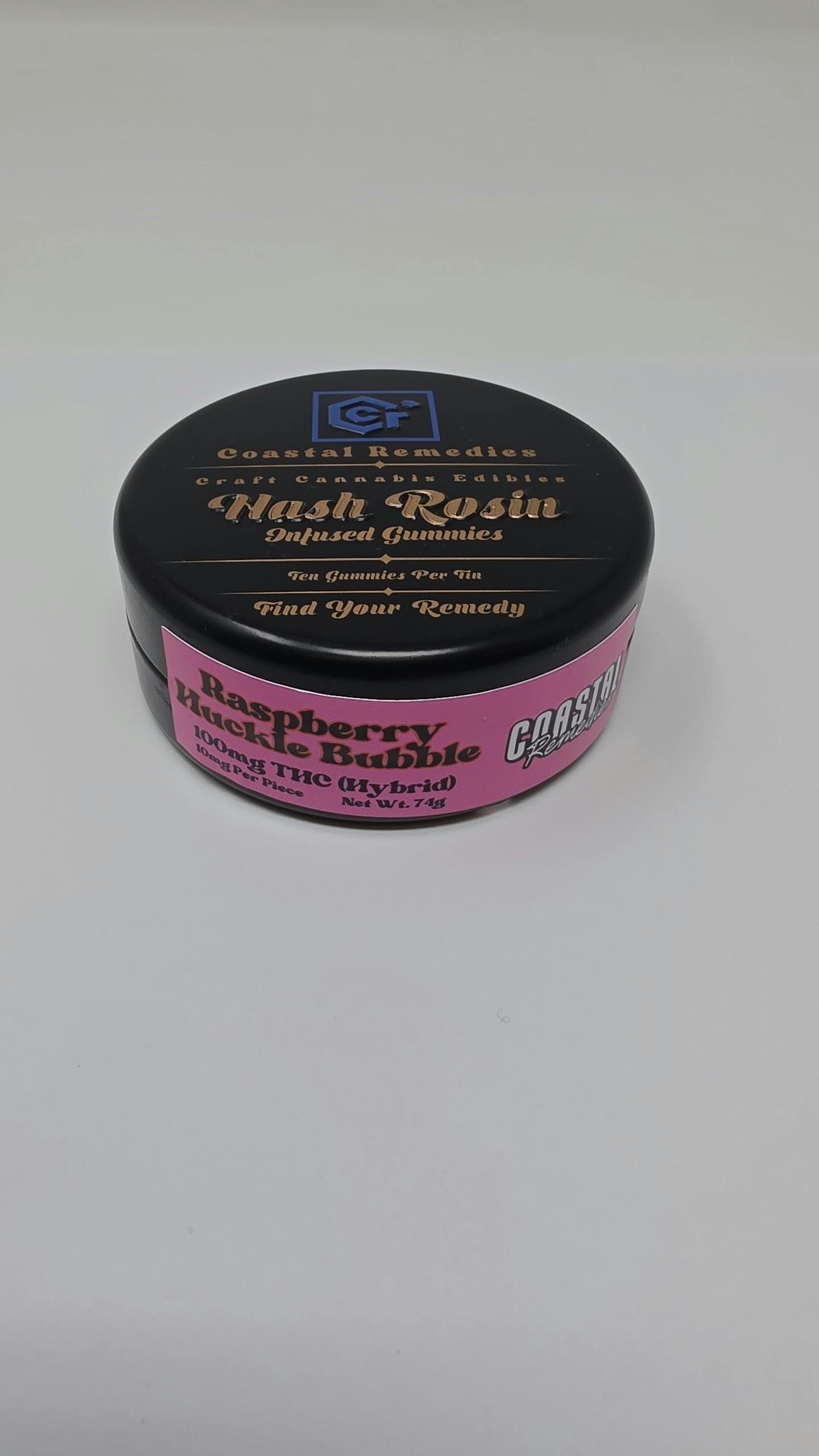 Raspberry Huckle Bubble Hash Rosin 100mg Gummies