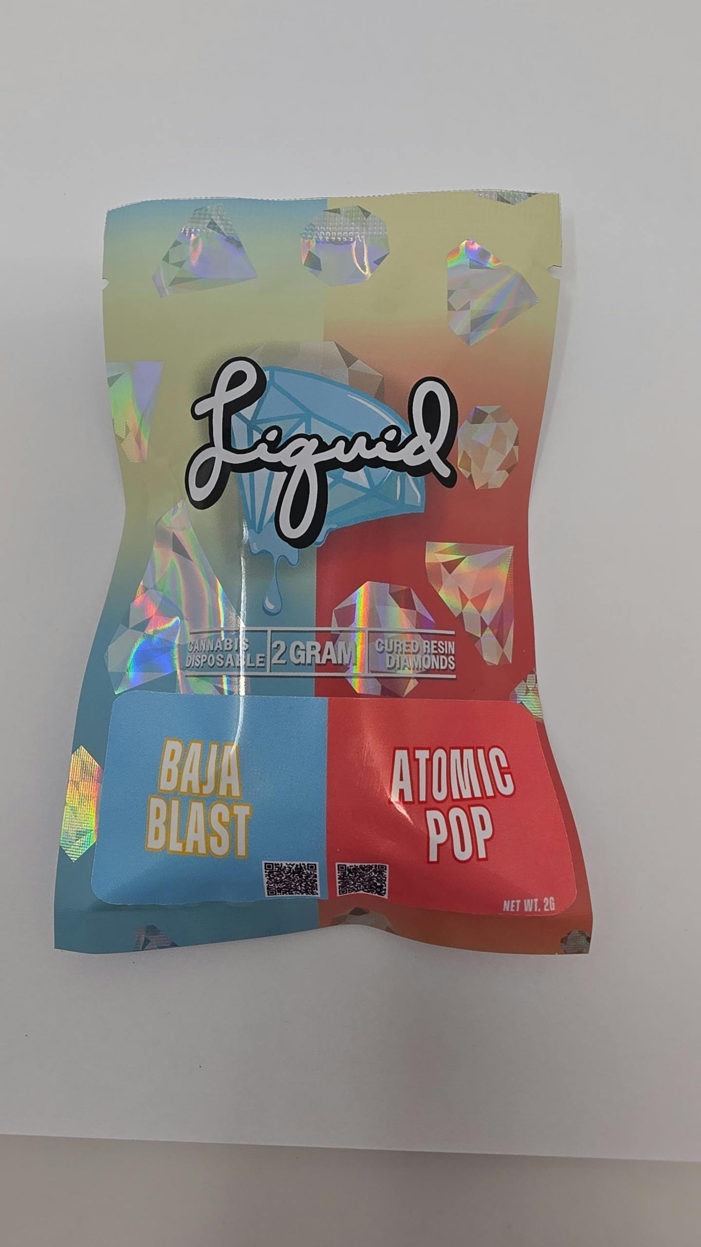 Baja Blast/ Atomic Pop Liquid Cured Resin Diamond 2g Disposable