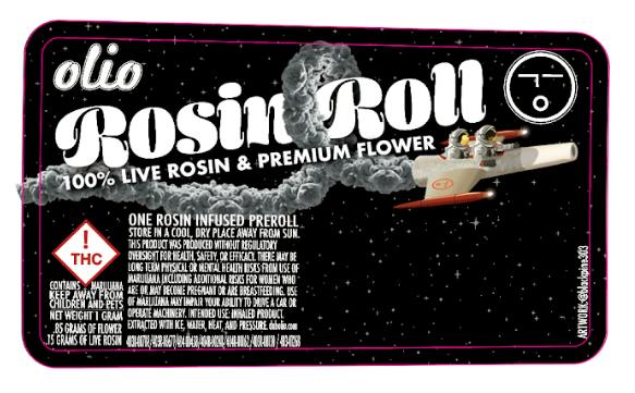 Olio Live Rosin Roll Rosin Infused Pre Roll DEAL PRICE 1g