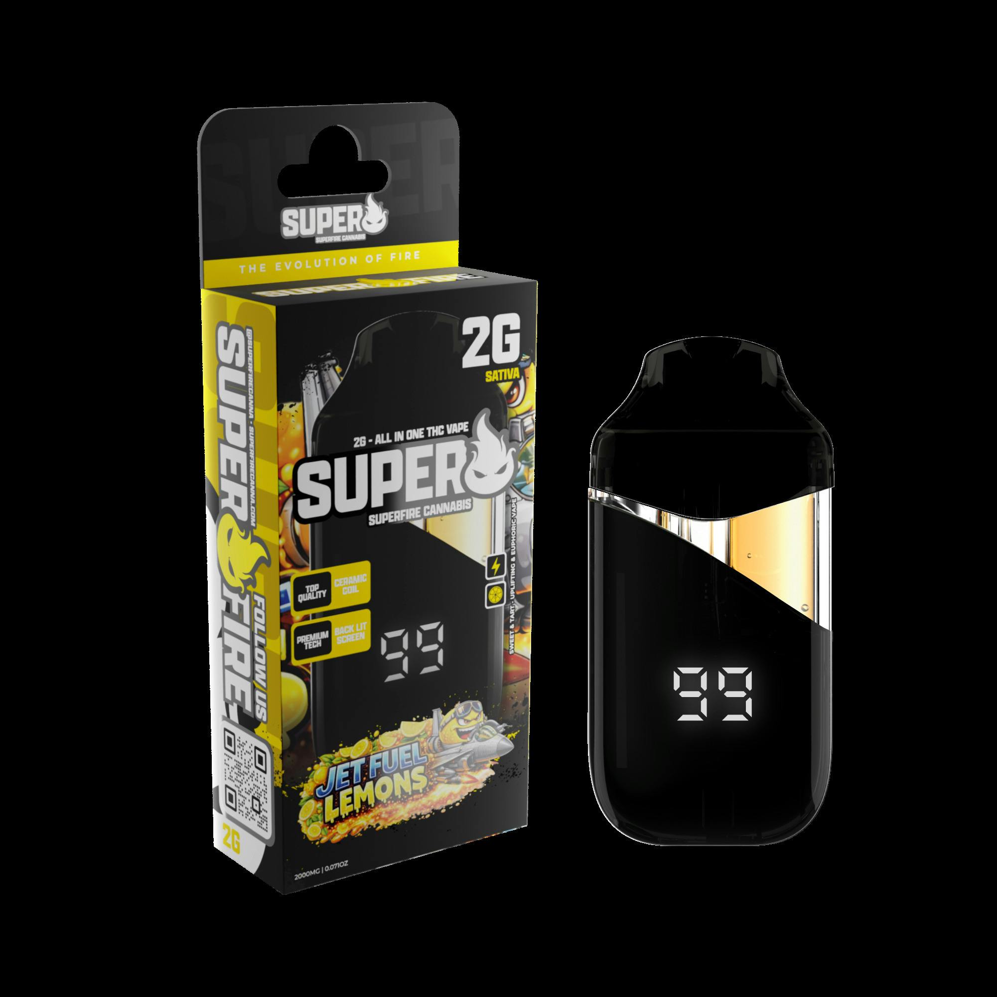 Superfire - 2g Disposable - Jet Fuel Lemons (S)