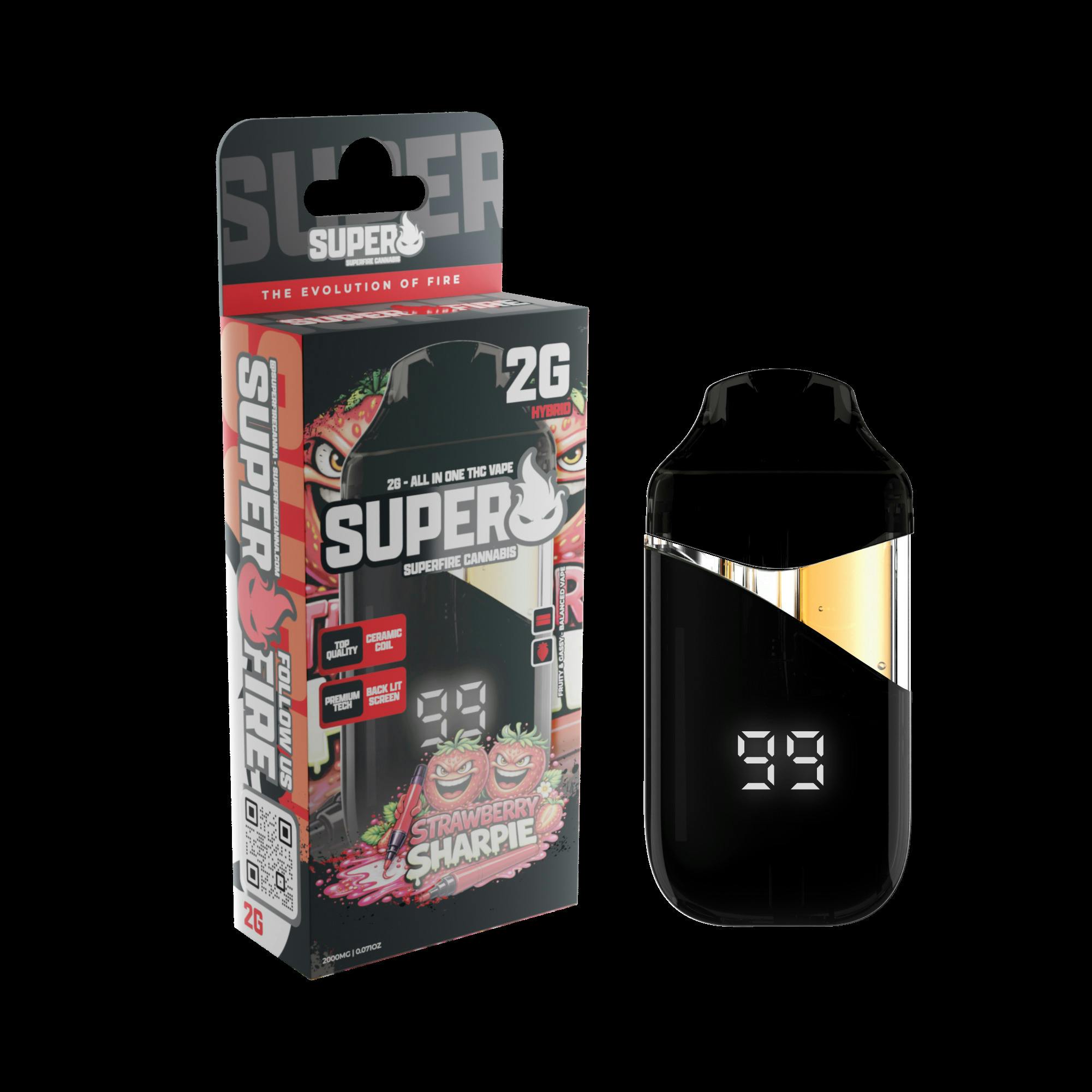 Superfire - 2g Disposable - Strawberry Sharpie (H)