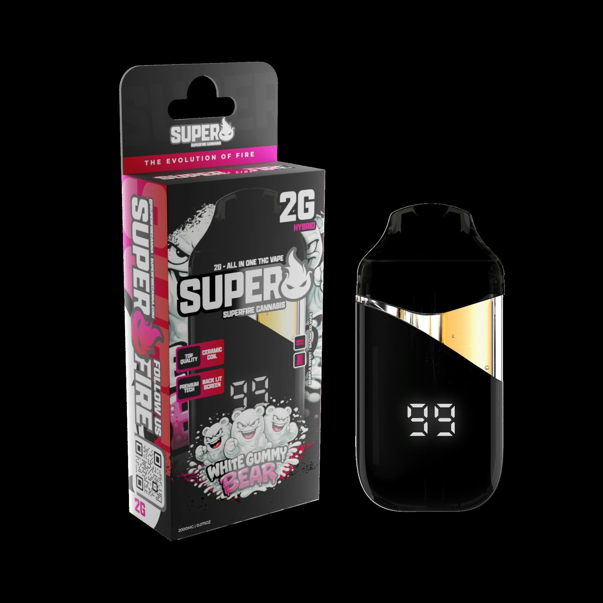Superfire - 2g Disposable - White Gummy Bear (H)