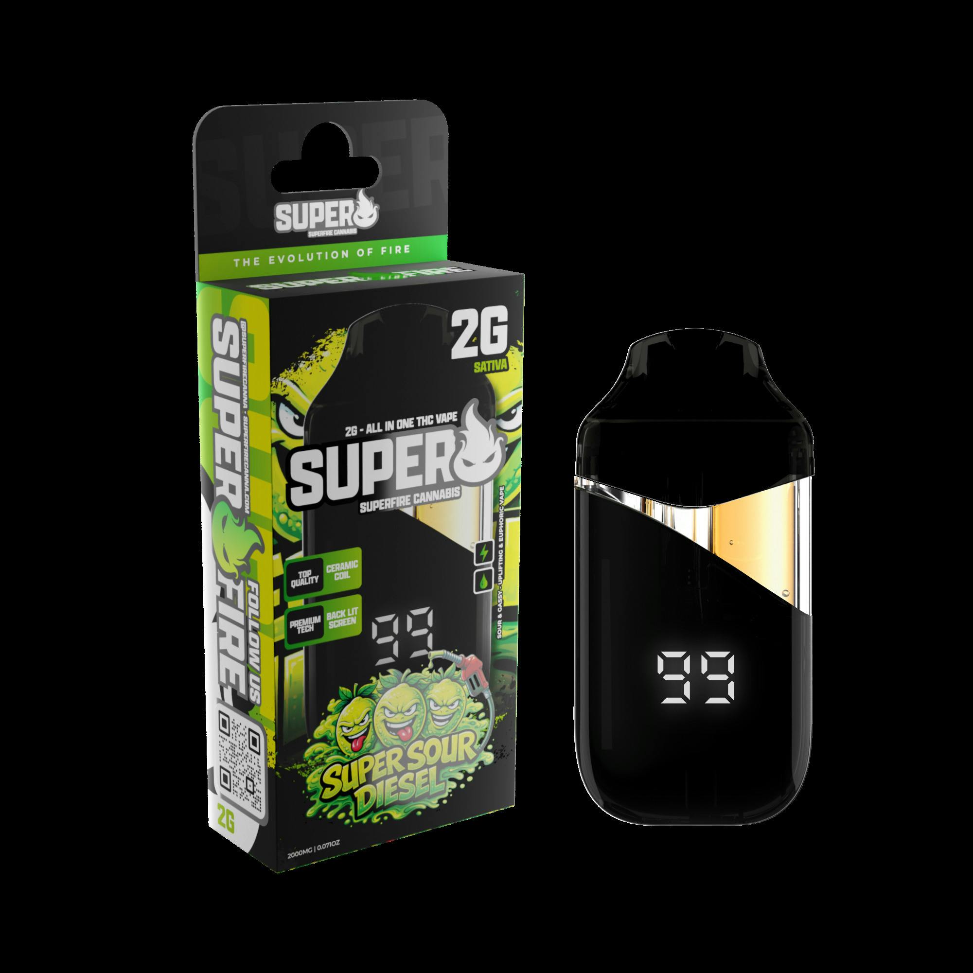 Superfire - 2g Disposable - Super Sour Diesel (S)