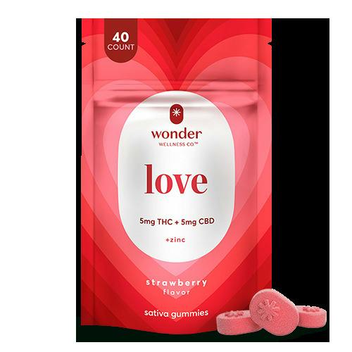 Wonder - 200mg THC : 200mg CBD Gummies - Love