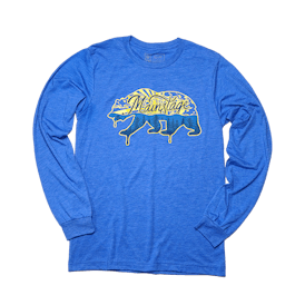 BLUE | LONG SLEEVE | T-SHIRT | DRIPPY BEAR DESIGN