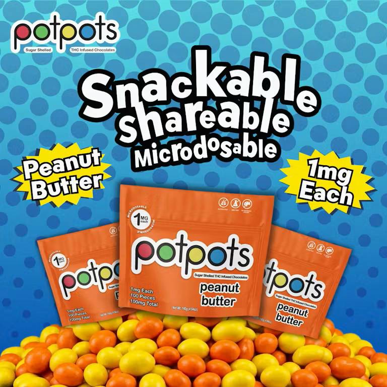 PotPots - Candy Coated Peanut Butter Chocolate 100mg