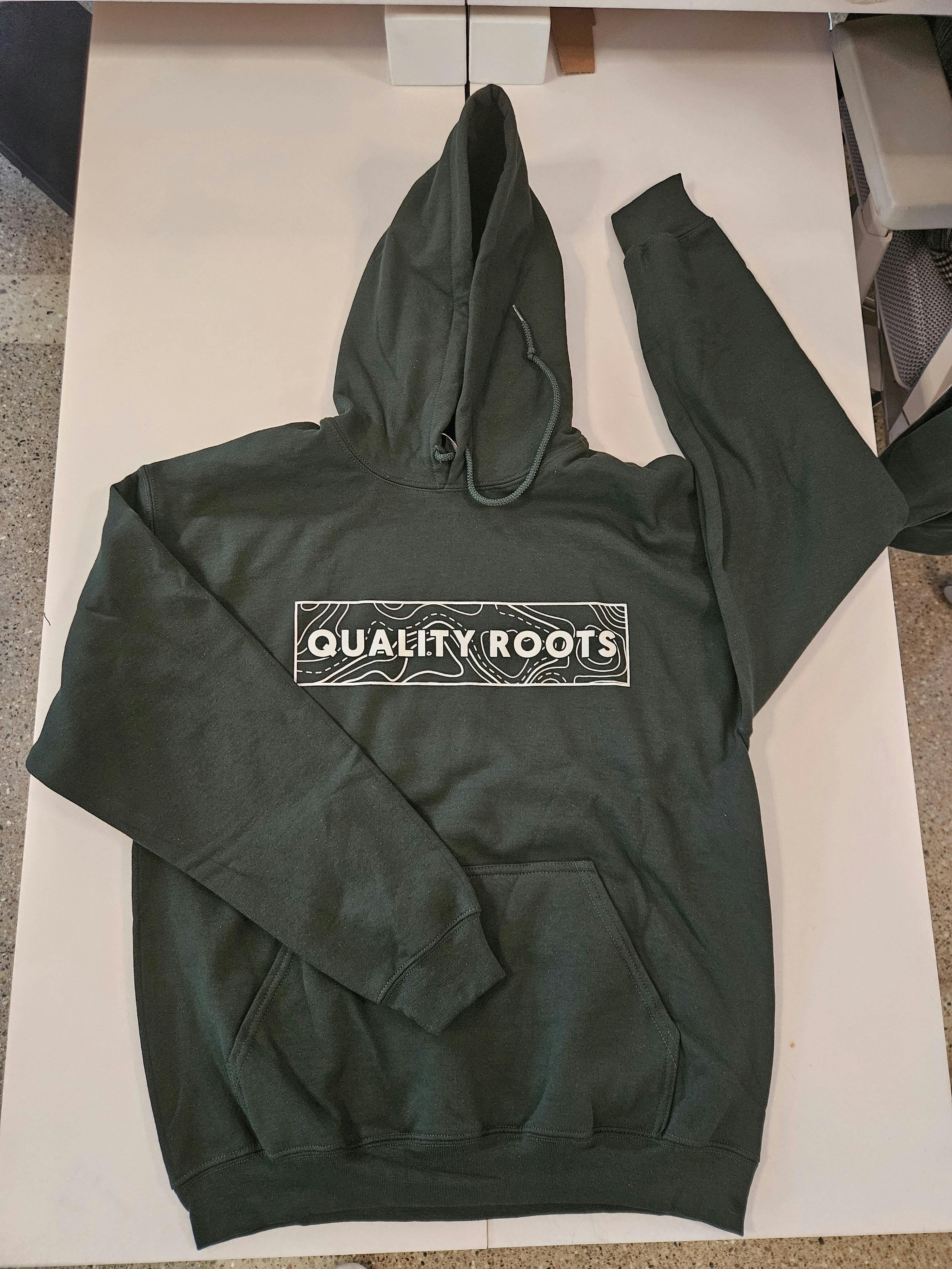 QR Employee - Topo Logo Hoodie Forest - Small