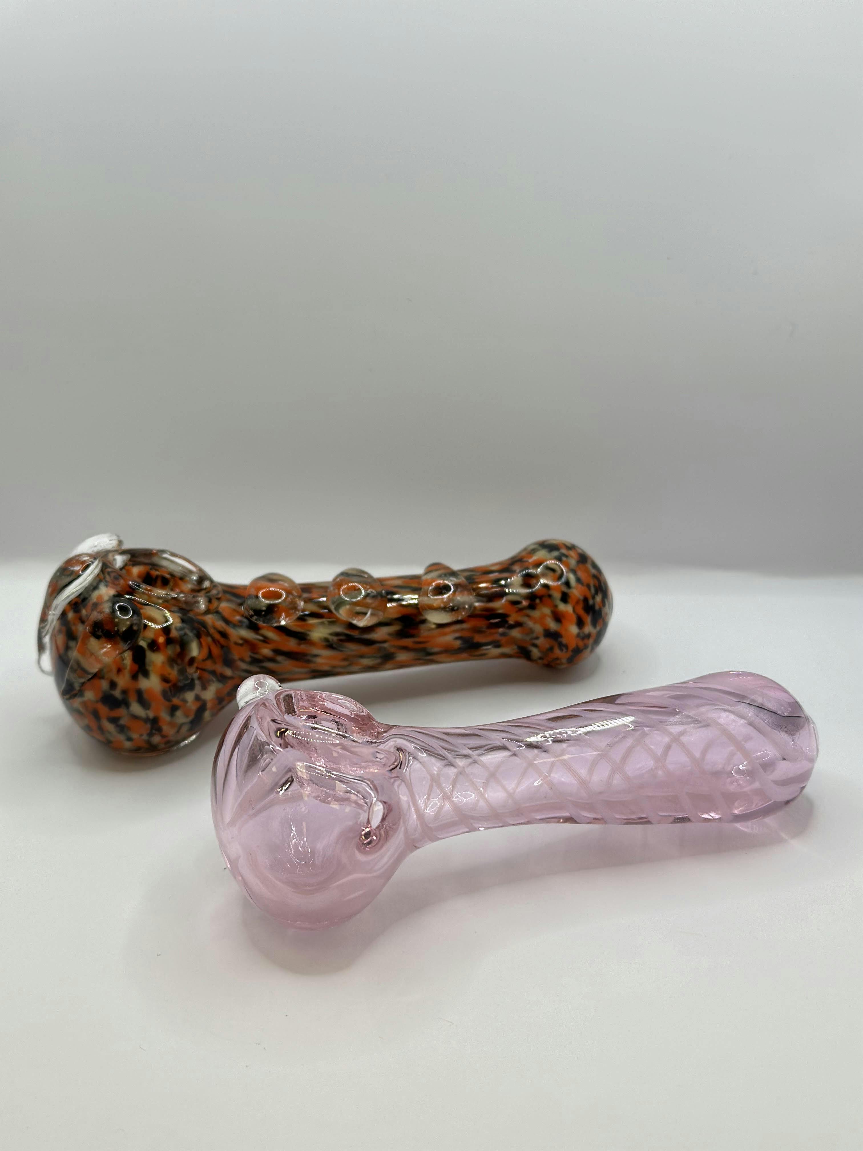 Multi Color Color Medium Glass Pipe HP401