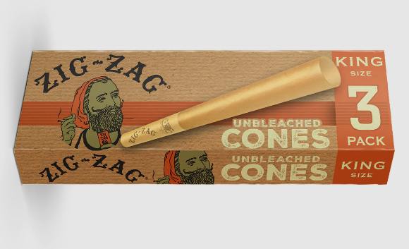 Zig Zag - Unbleached Cones King Size 3pk