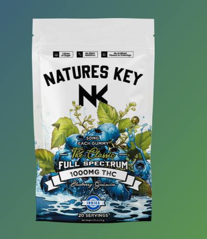 NK 1000mg THC Gummies - Blueberry