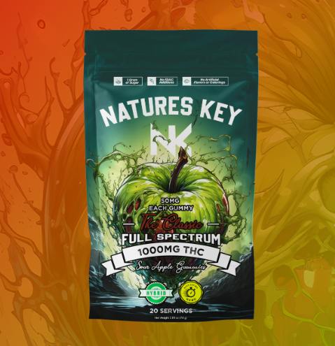 NK 1000mg THC Gummies - Sour Green Apple
