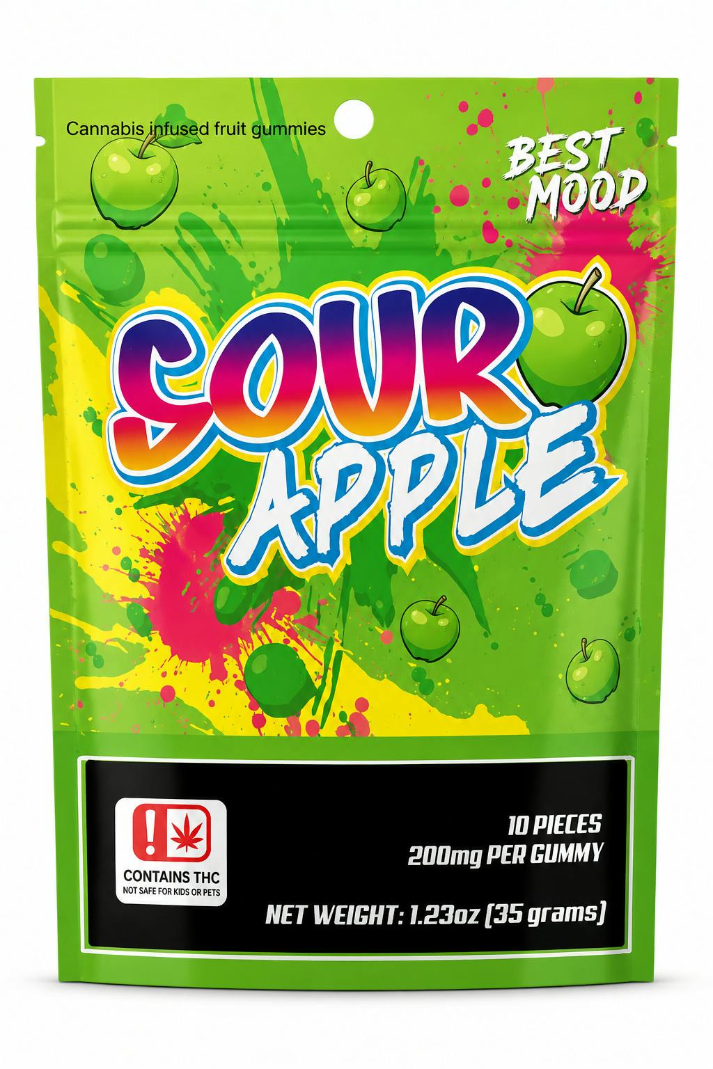 Best Mood 2000mg Gummies - Sour Apple