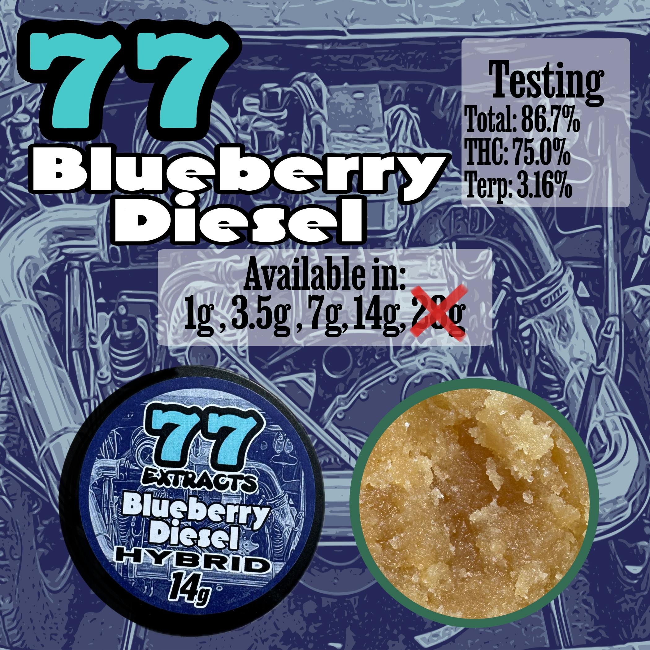 77 Extracts 1g Concentrate - Blueberry Diesel