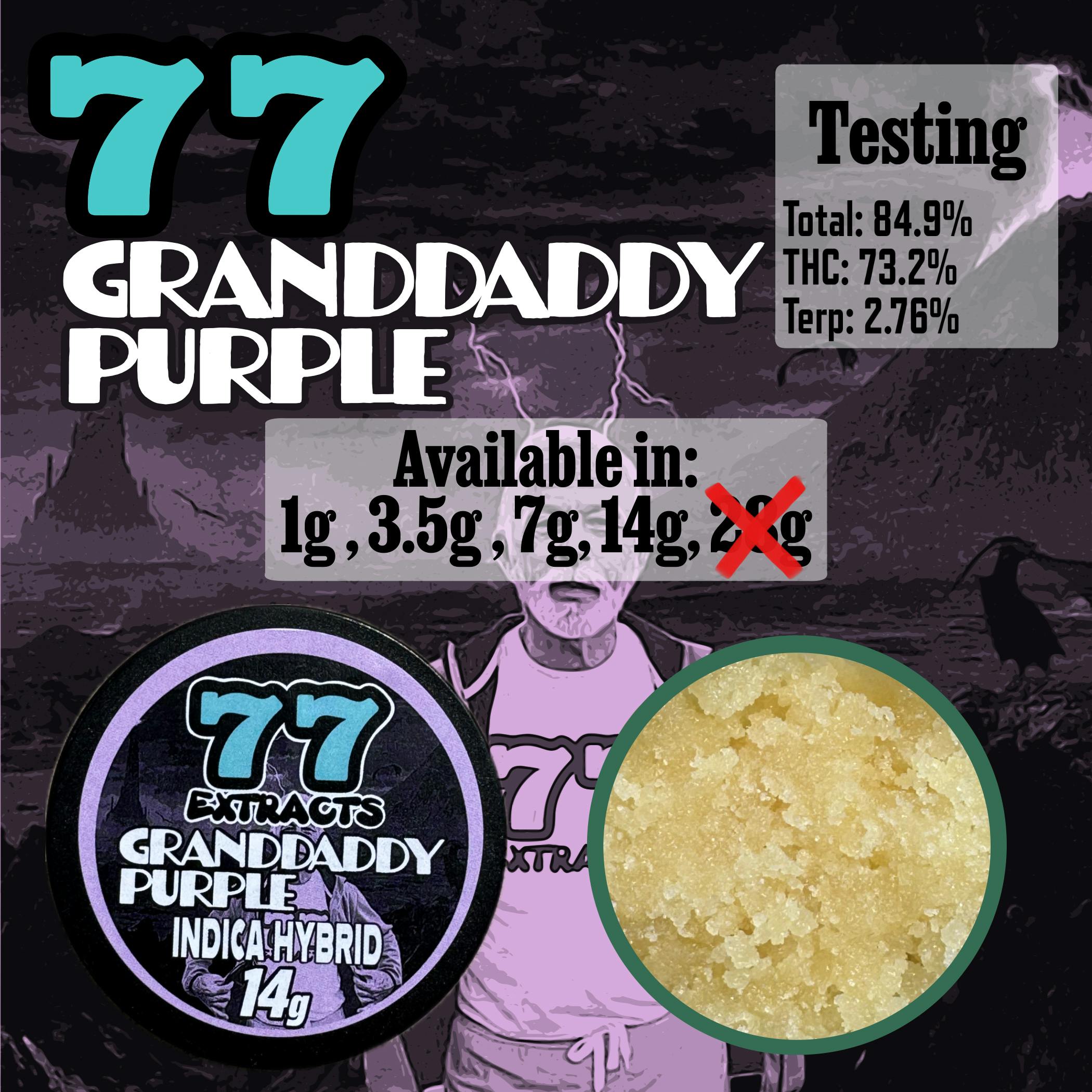 77 Extracts 1g Concentrate - Granddaddy Purple