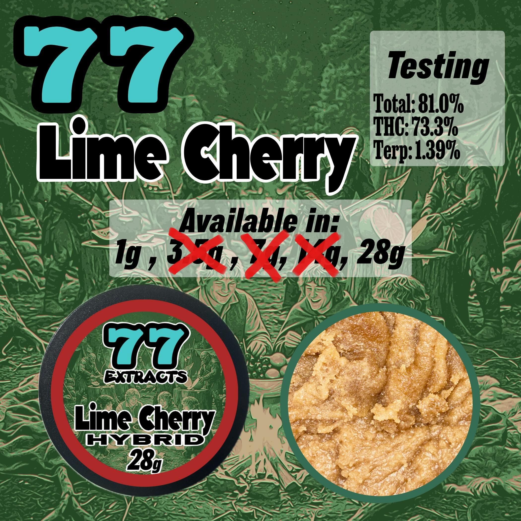 77 Extracts 28g Baller Jar - Lime Cherry
