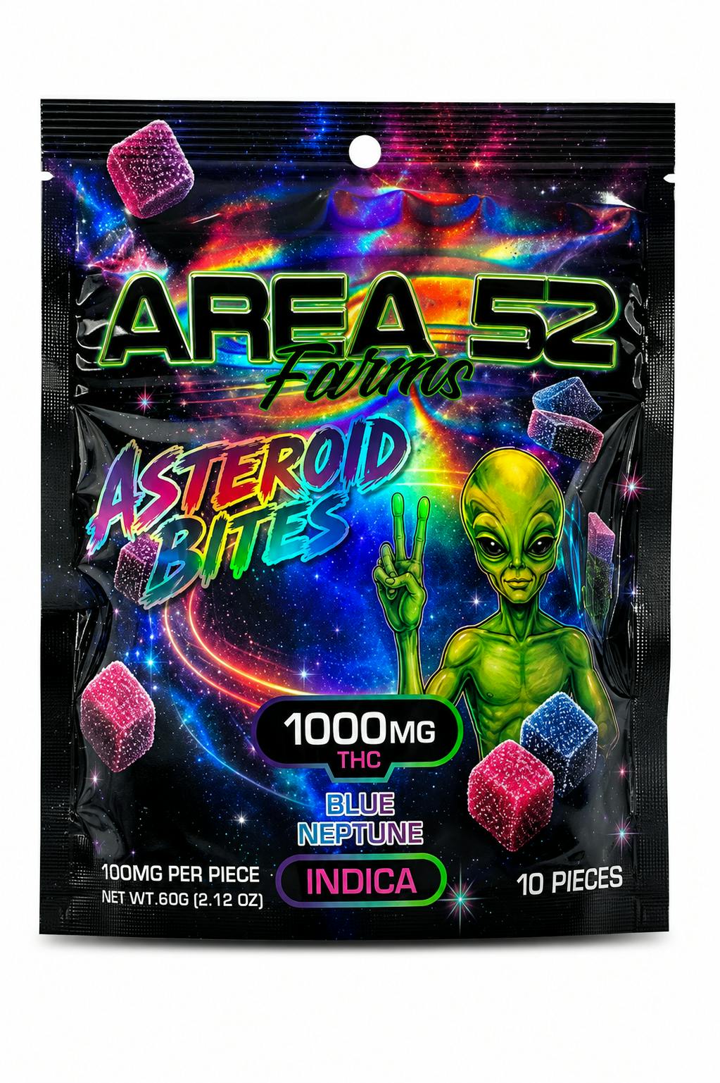 Asteroid Bites 1000mg | Area 52 - Blue Neptune