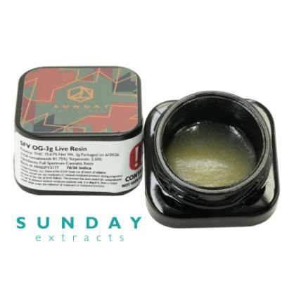 Sunday Extract 3g Concentrate - SFV OG | Live Resin
