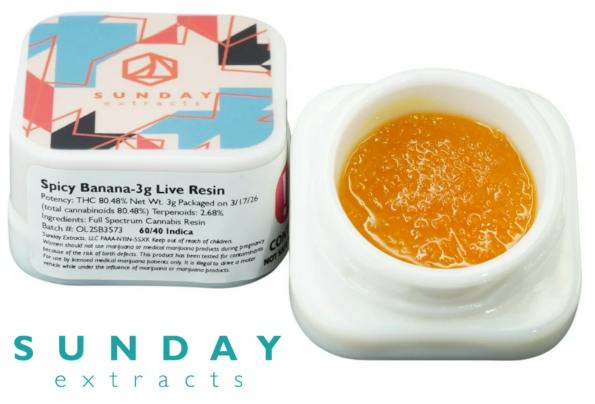 Sunday Extract 3g Concentrate - Spicy Banana | Live Resin