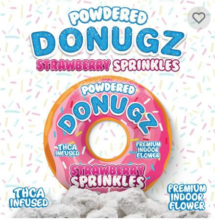 Strawberry Sprinkles powdered Donugz - 3.5G Frosted Nugs