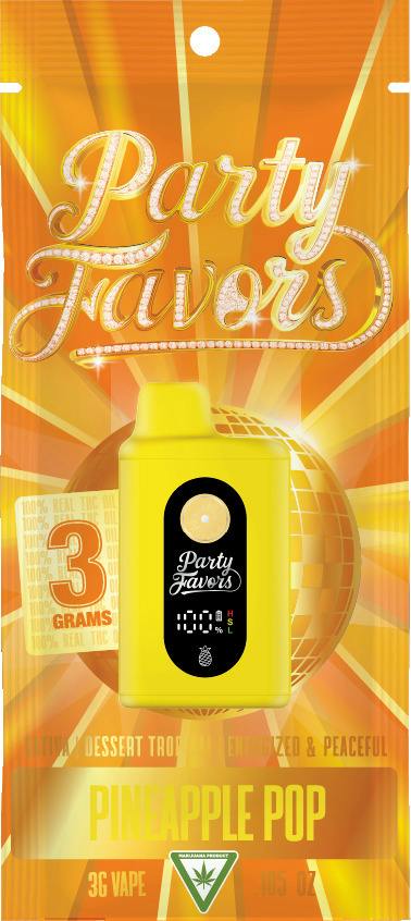 Party Favor - Pineapple Pop - 3g Disposable