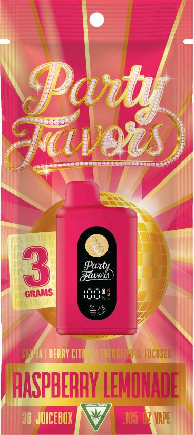 Party Favor - Raspberry Lemonade - 3g Disposable