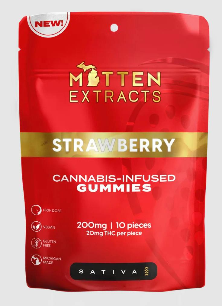 Strawberry Fruit Chews - 200mg at The WellFlower Manistee