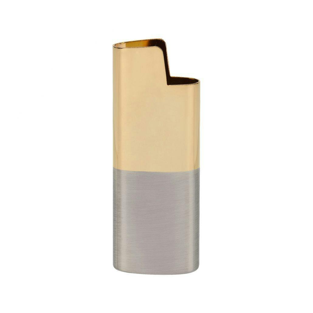 Tsubota Pearl | Bicolor Gold/Silver | Brass Lighter Holder