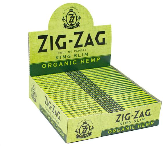 Zig-Zag | King Slim Hemp Papers | 1 pack of 32 Rolling Papers