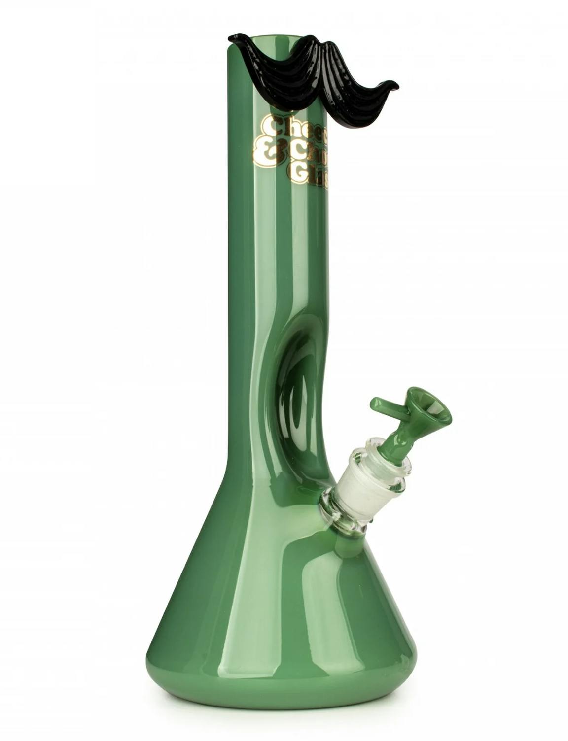 CHEECH & CHONG® GLASS | 12" Moustache Ride Beaker Base Water Pipe | Bong