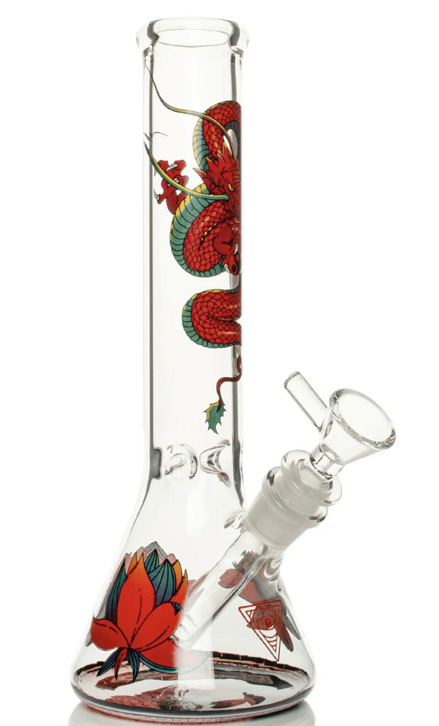 GEAR PREMIUM® | 10" Yin-Yang Dragon Water Pipe | bong