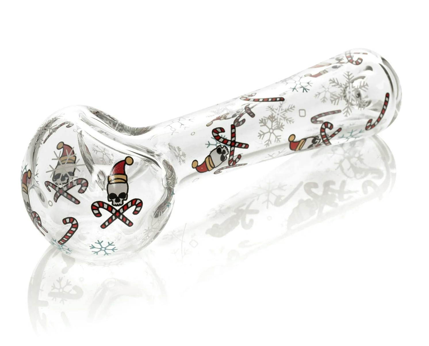 RED EYE GLASS® | 4.5" Skull & Crosscanes Spoon Hand Pipe | 1 unit