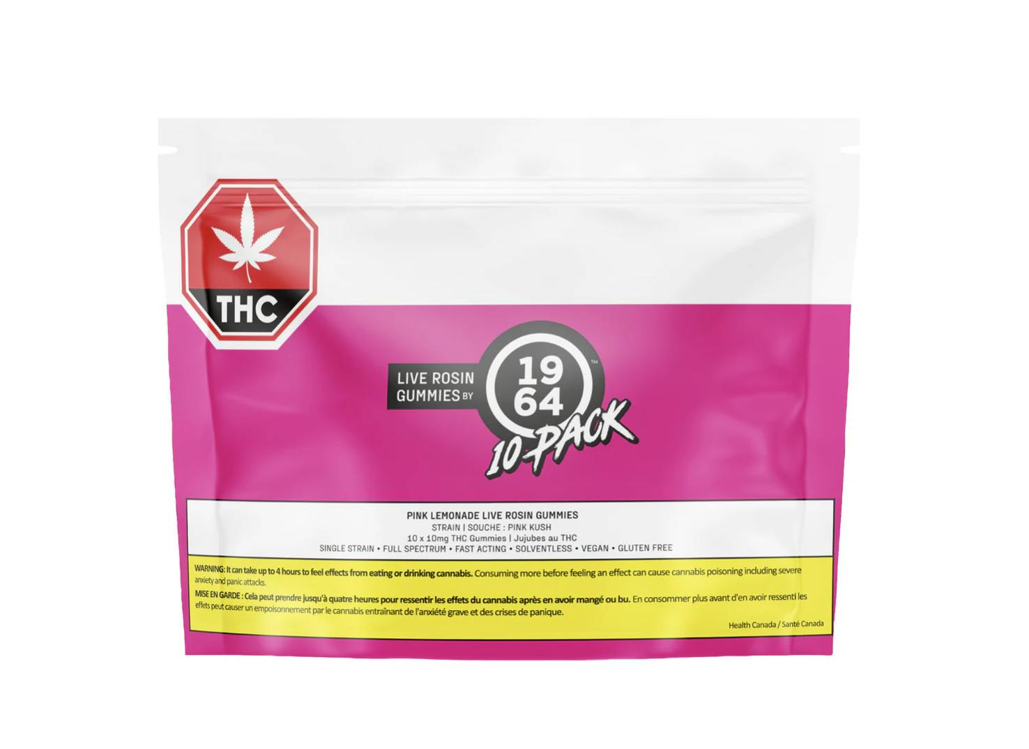 1964 | PINK LEMONADE LIVE ROSIN GUMMIES (PNK KUSH) | 10 pack