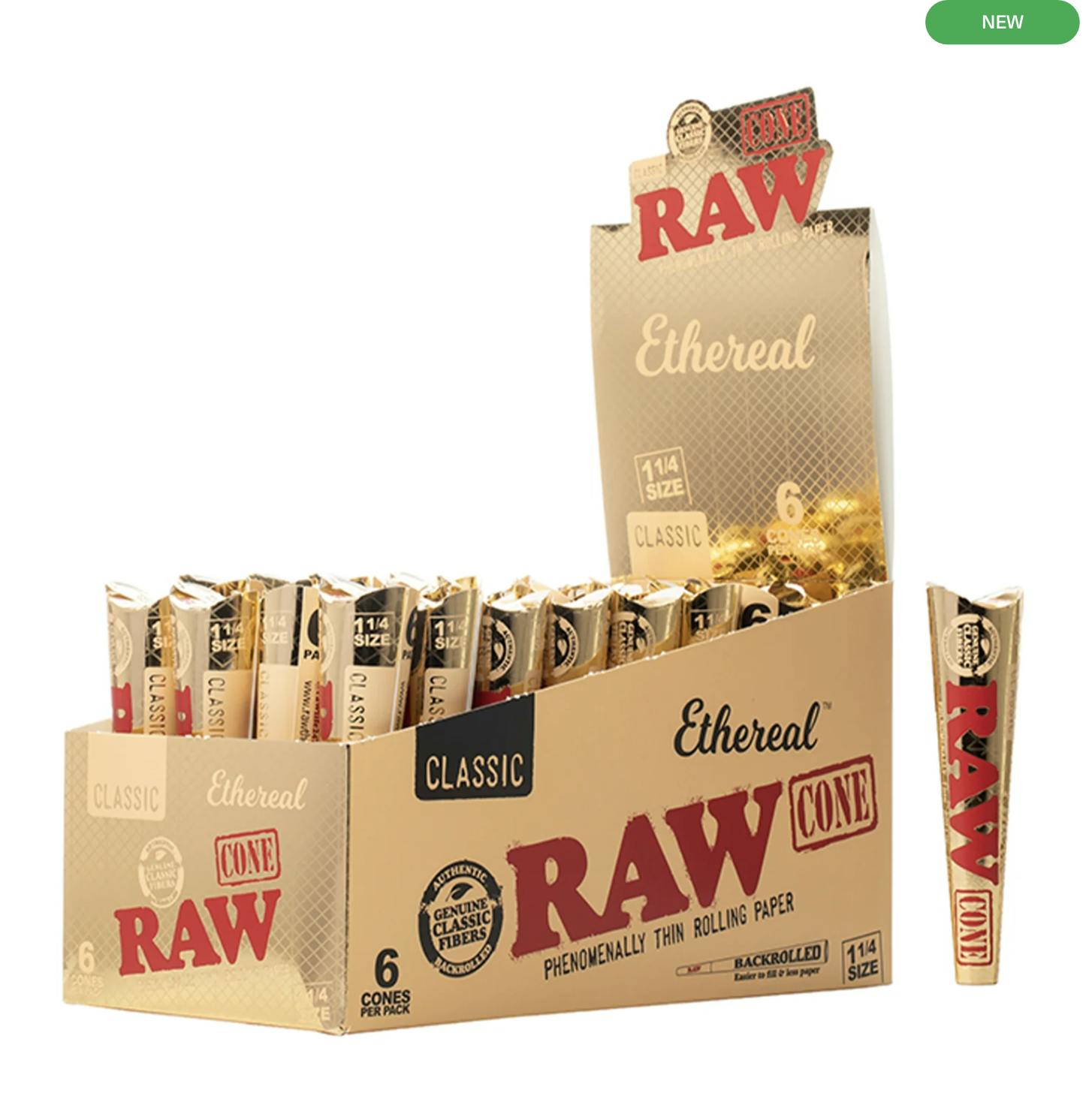 RAW® | 1¼ Classic Ethereal Pre-Rolled Cones