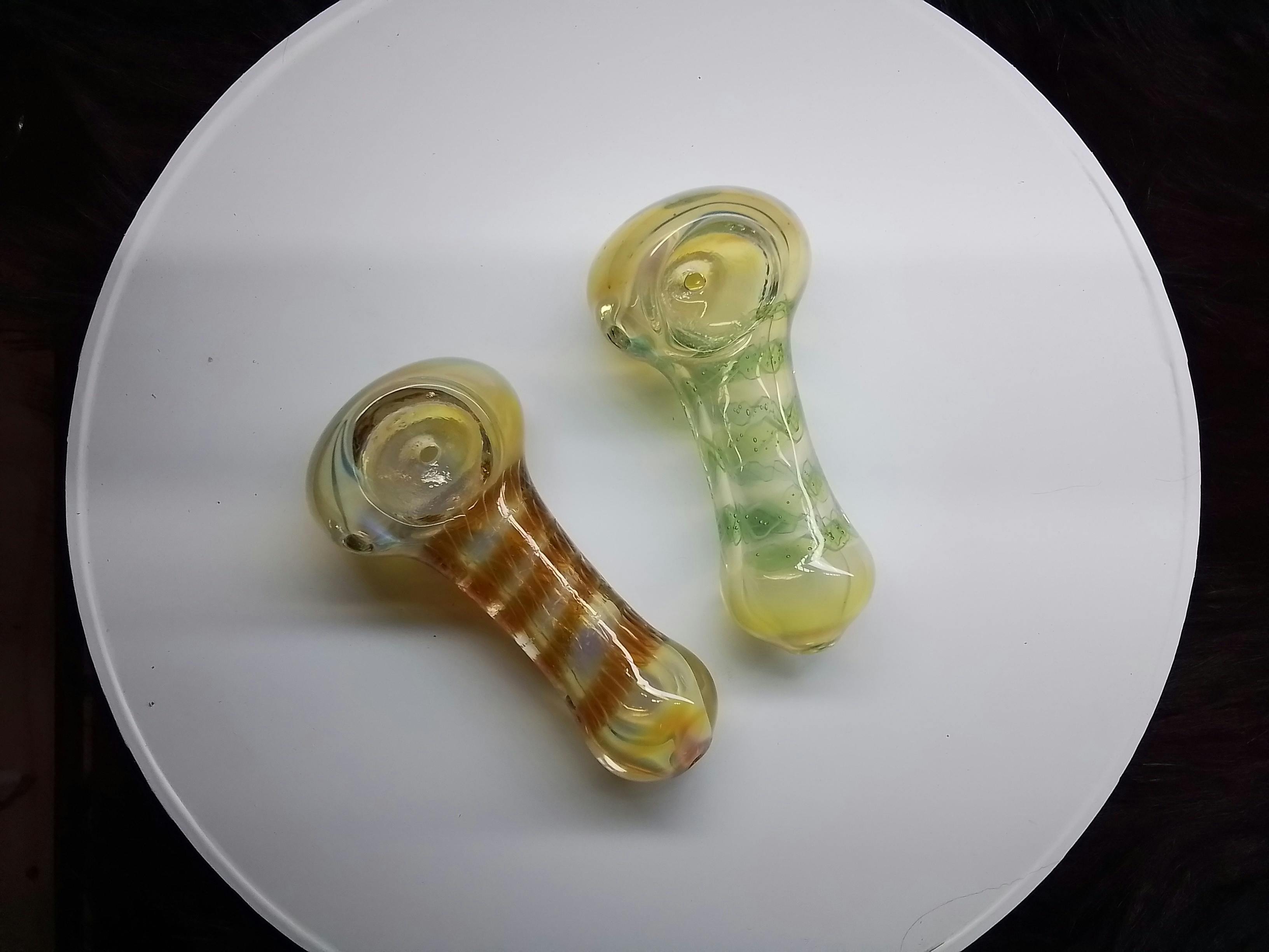 Spiral & Fumed Peanut Spoon Hand Pipe