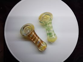 Spiral & Fumed Peanut Spoon Hand Pipe