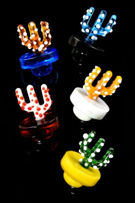 Glass cactus carb cap