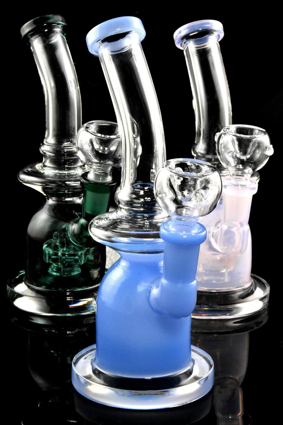 7" small stimless colorful gog water pipe with shower head perk