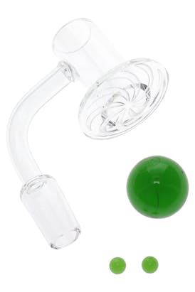 14mm Male Domeless Quartz Terp Slurper Banger Nail w Banger Beads BS904-02