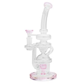 11" Recycler Water Pipe w/ Sowerhead and bent mouh