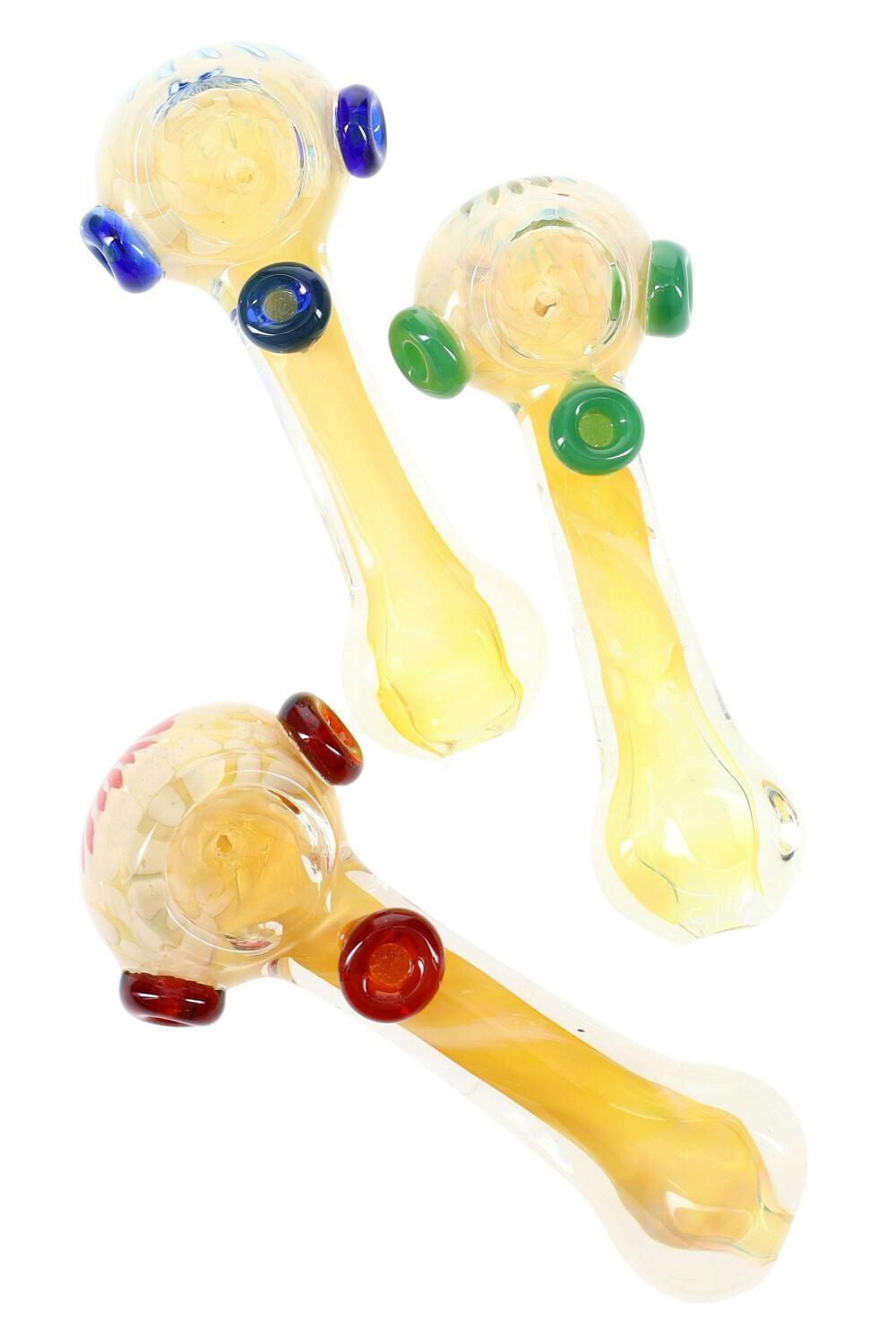 5" Multicolor Glass Fumed Floral Glass Pipe P2847