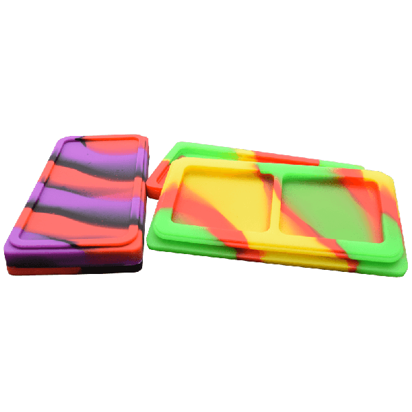 Silicone Dual Dab Tray w/lid