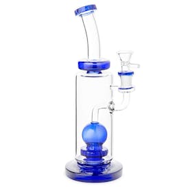 12" Waterpipe w Globe Perc & Color Accents BT244