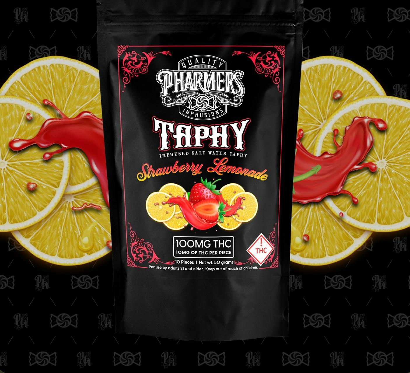 Strawberry Lemonade Taphy 100mg at Dank Of The West