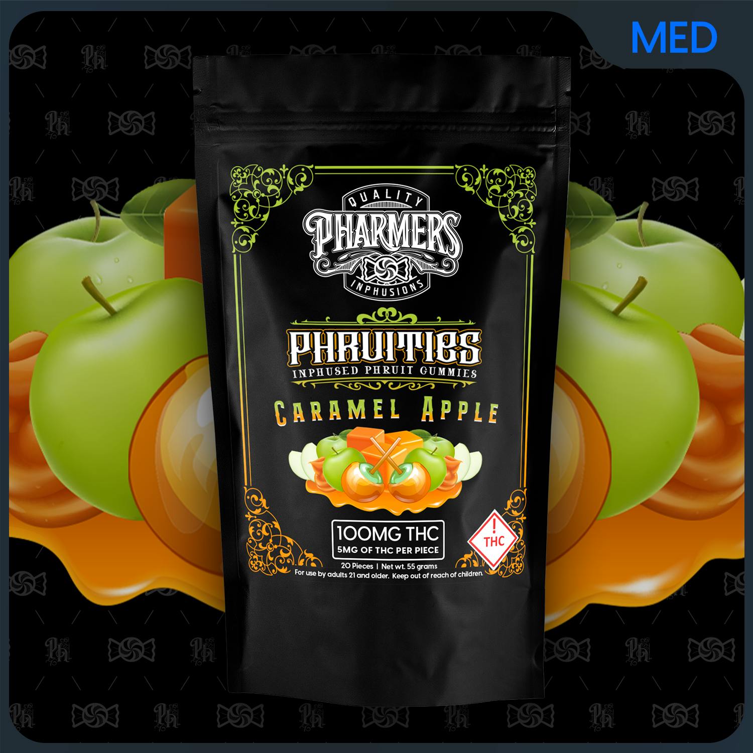 Phruities Caramel Apple 1000mg