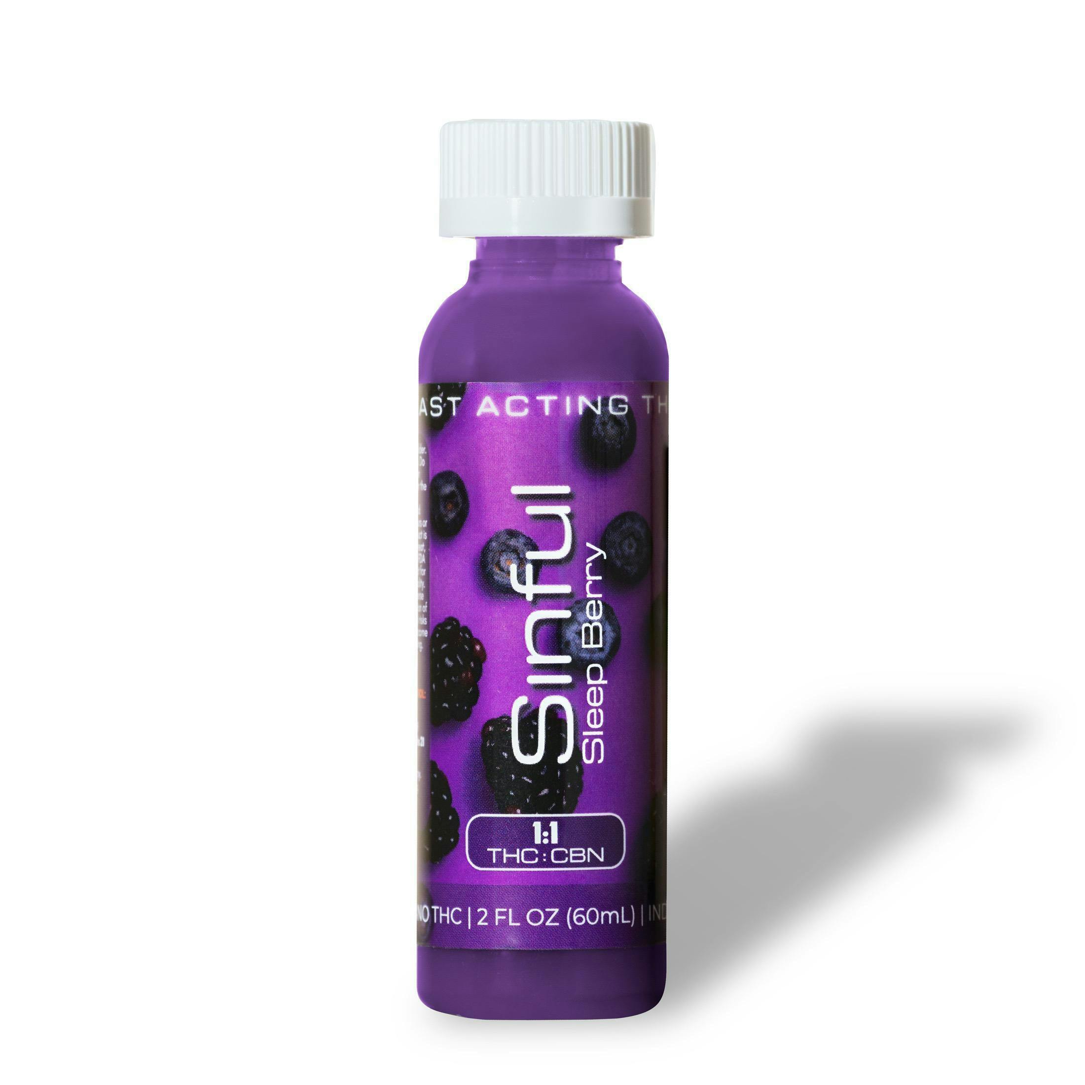 Sinful -Sleepberry (1:1 THC/CBN) - 100mg Shooter